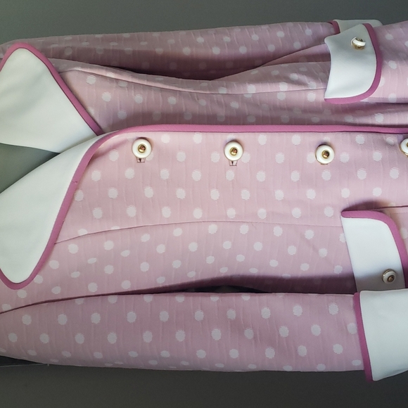 *SOLD* Lilli Ann Knit Vintage Jackie O Polka Dot Coat - Picture 3 of 11